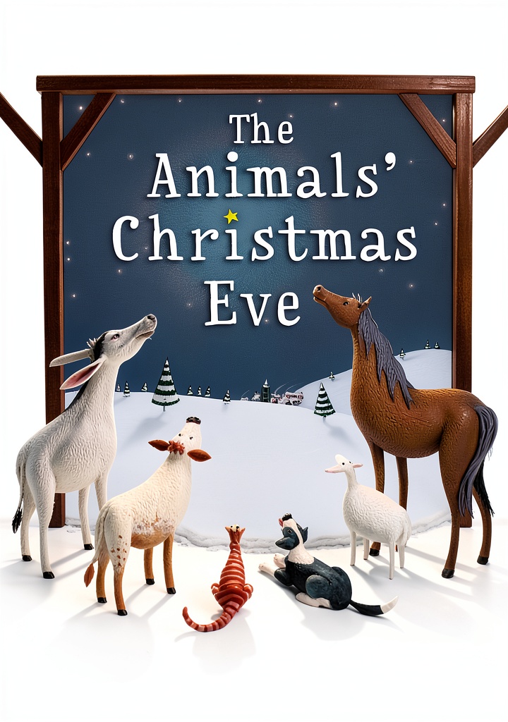 Children gathered around a tablet reading Golden Inspirational Childrens Farm Animal Christian Book at bedtime