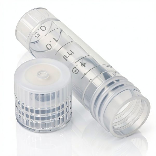 CynKen 20pcs 2ml Graduated Plastic Cryovial with Self‑Standing Cap-5