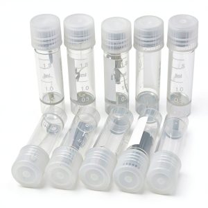 CynKen 20pcs 2ml Graduated Plastic Cryovial with Self‑Standing Cap-0