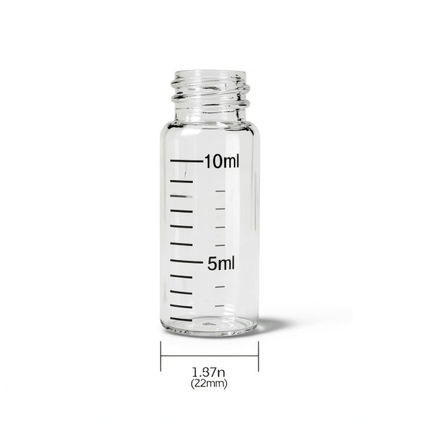10ml Glass Graduated Vials by Cadbibe – Leakproof Screw Caps, 12pcs-2