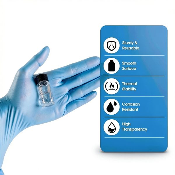 10ml Glass Graduated Vials by Cadbibe – Leakproof Screw Caps, 12pcs-3