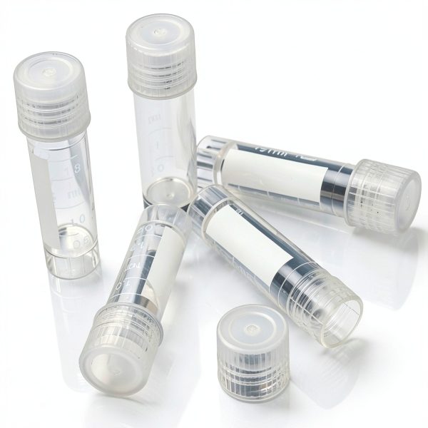 CynKen 20pcs 2ml Graduated Plastic Cryovial with Self‑Standing Cap-2